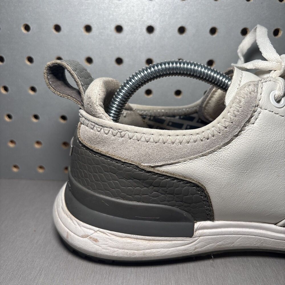 True Linkswear Lux Pro Tour Golf Shoes Mens Sz 11 White Gray Leather Spikeless - Picture 8 of 14